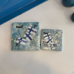 Havi Finnish Paper Dinner (20) and Cocktail (20) Napkins Minna Immonen Design